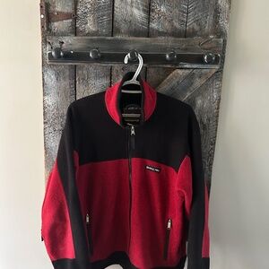 Vintage Valhalla Pure Full Zipper Jacket Red & Black - Size Medium